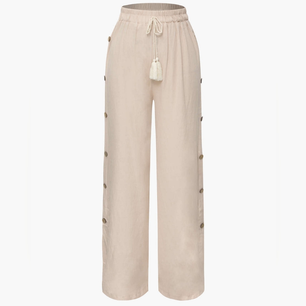 Micas Side Button  Wide-Leg Pants*NWT*